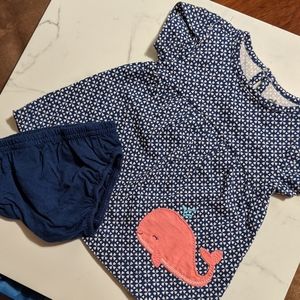 Newborn Girls whale outfit